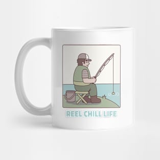 Funny Reel Chill Life Fishing Pun Mug